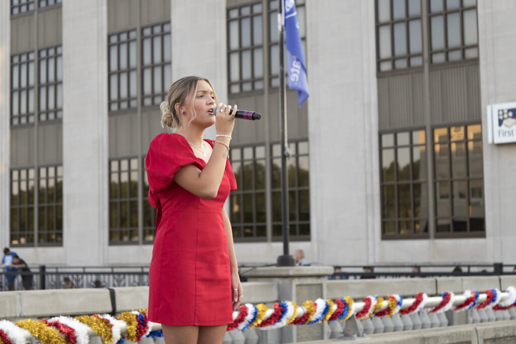 Ally Grande sings at WaterFire Sharon, Pa, July 27, 2024