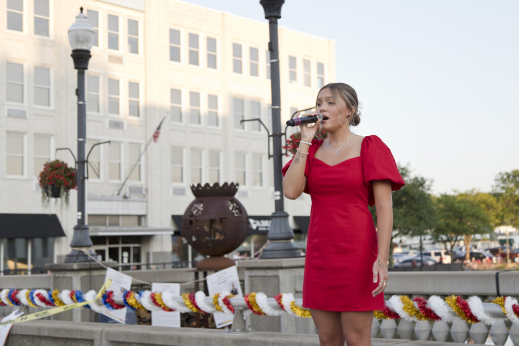 Ally Grande sings at WaterFire Sharon, Pa, July 27, 2024