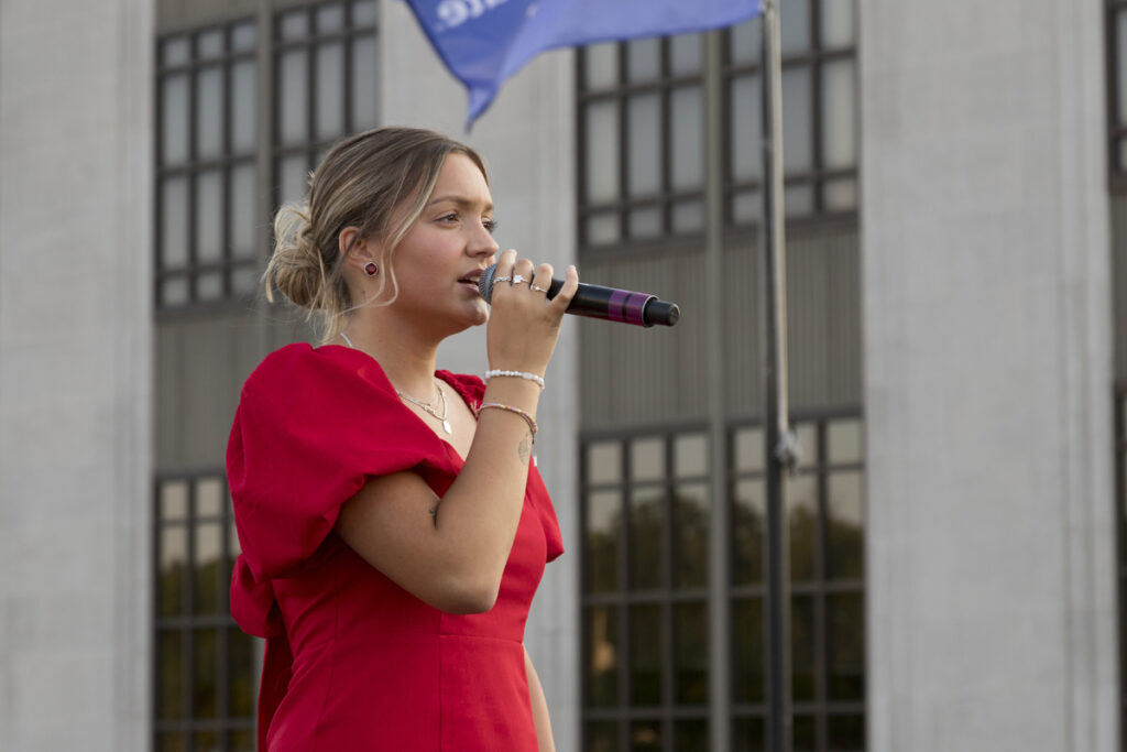 Ally Grande sings at WaterFire Sharon, Pa, July 27, 2024